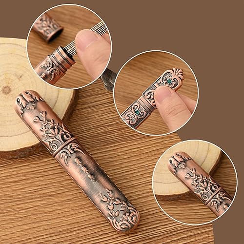 Miniatura 3 de Estuche de almacenamiento de agujas vintage para agujas de coser, estuche de almacenamiento portátil para agujas de bordar, caja de almacenamiento