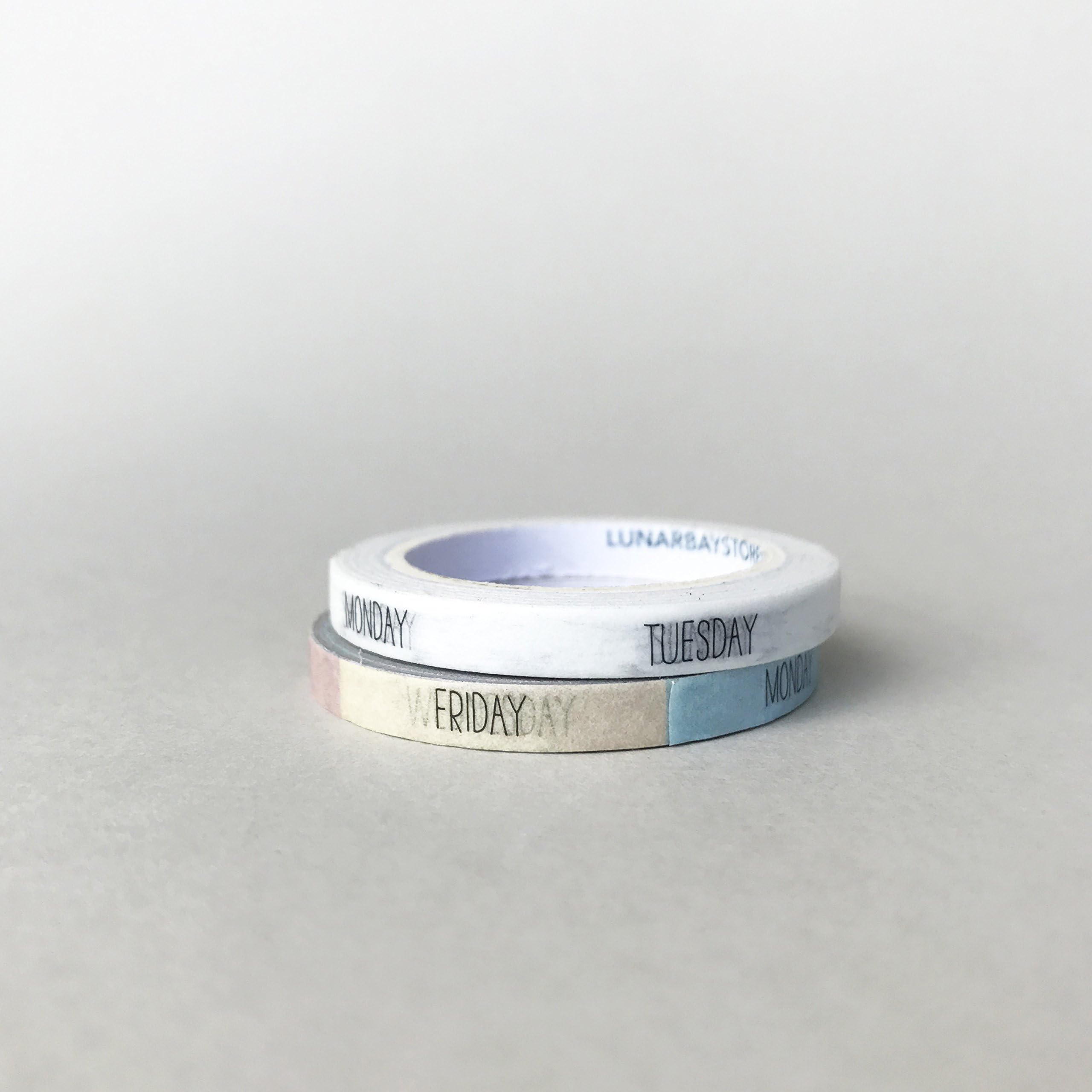 Pack of 2 Days Washi Tapes / Craft Supplies / 5mm x 10m Washi tape / Christmas Decoration / Japanese Washi Tape
