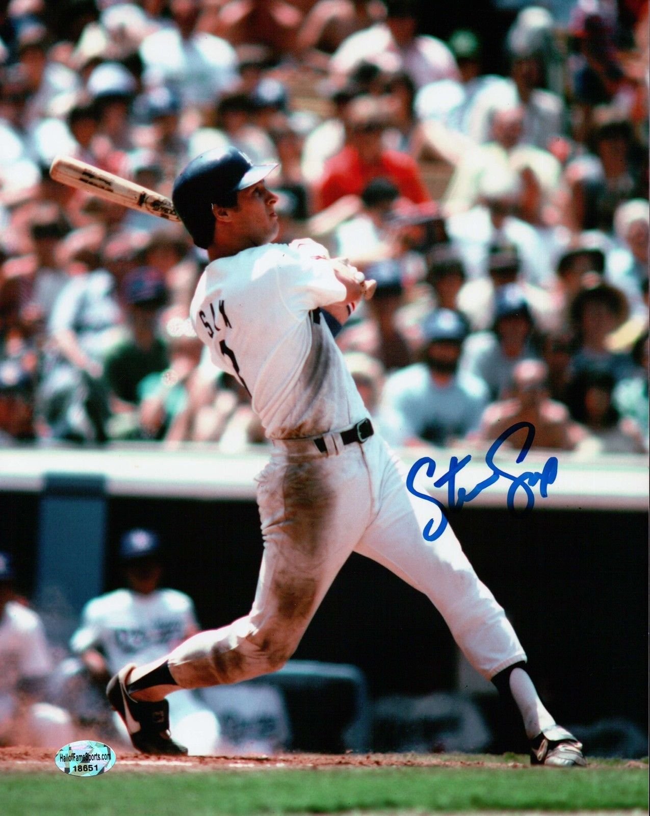 Steve Sax Signed 8X10 Photo Autograph LA Dodgers Home Run Swing Auto COA