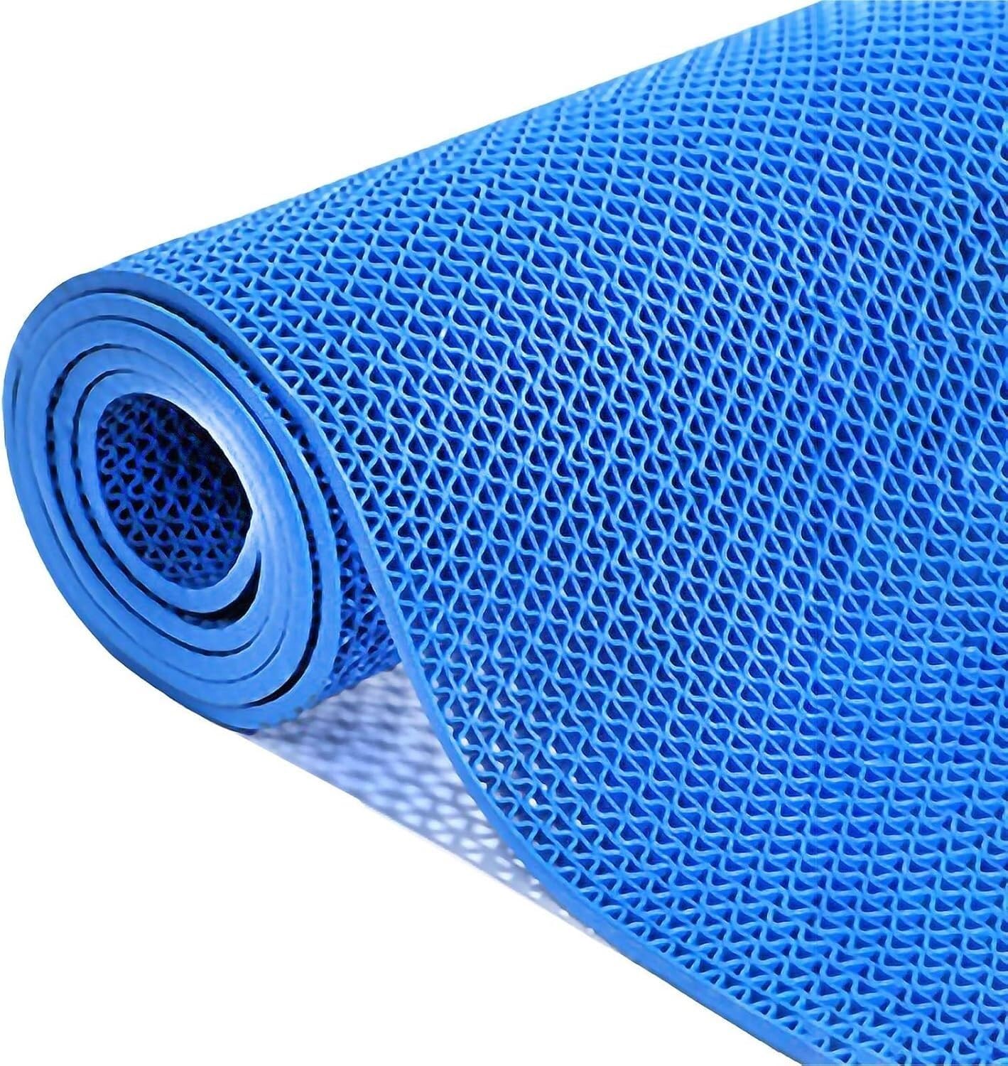 QYMYOZ Non-slip Drainage Mat For Indoor/outdoor Environments PVC Carpet Rolls(Blue,120x250cm)