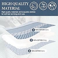 Vista 4 de SahSahCasa Juego de edredón tamaño King, edredón floral 100% algodón, juego de ropa de cama King, edredón reversible ligero de retazos para todas