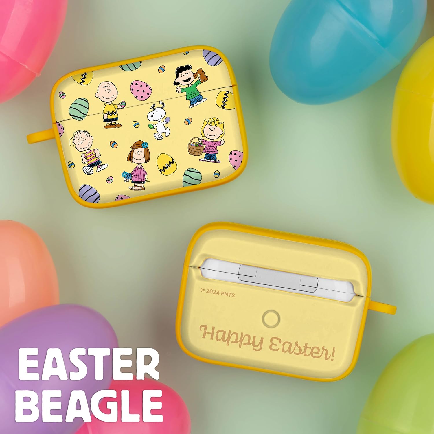 Affinity Bands Peanuts Easter HDX Case Cover Compatible with Apple AirPods Pro 1 & 2 (Easter Gang)