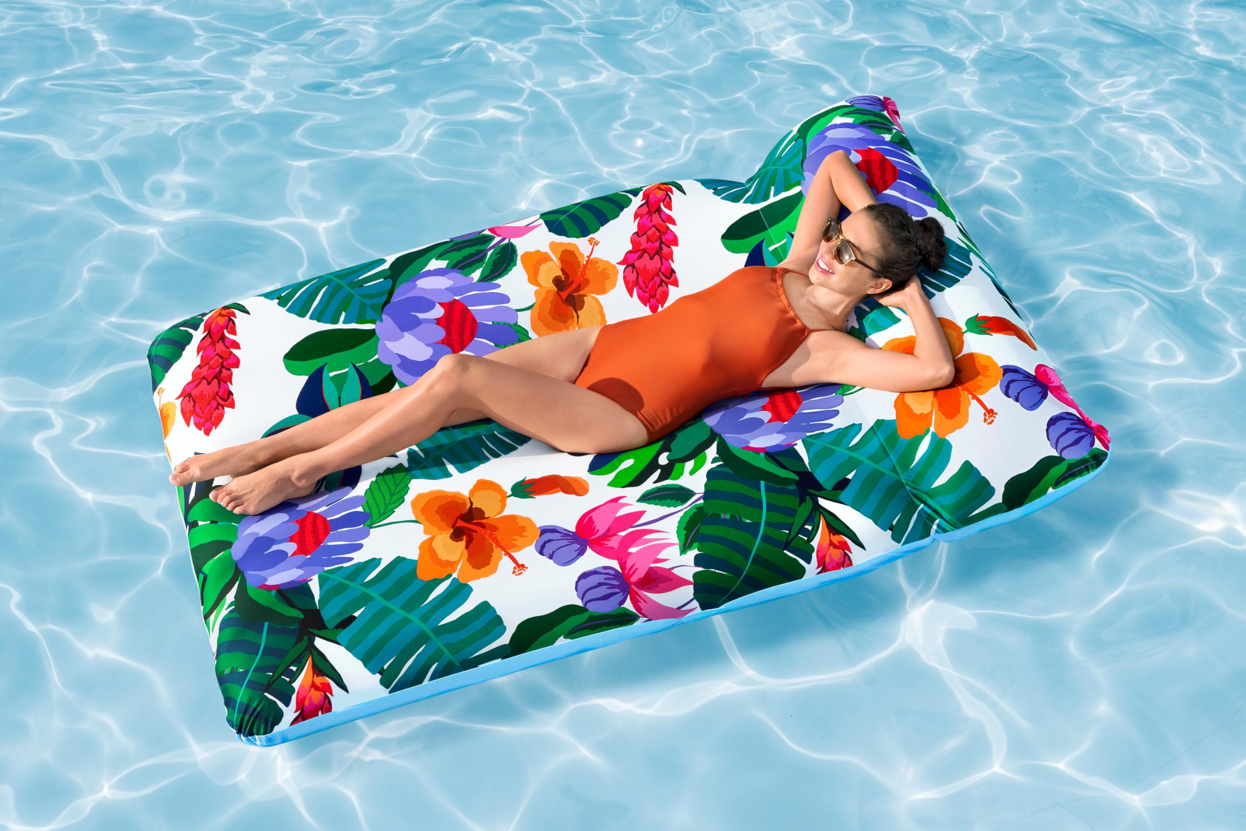 Matelas Gonflable avec Housse Tissu Blissful Drifter™, 183 x 124 x 33 cm, 140 kg