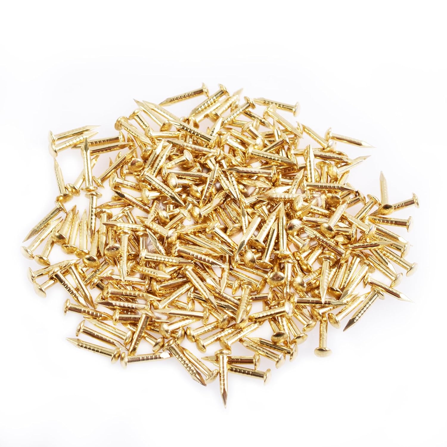 200 Pcs Tiny Hardware Nails 1/4" Copper Plated Wood Nails Finishing Nail Small Nail for Picture Hanging Wall-Mounted Decorations DIY Projects Handicrafts Home Decor (Bronze)