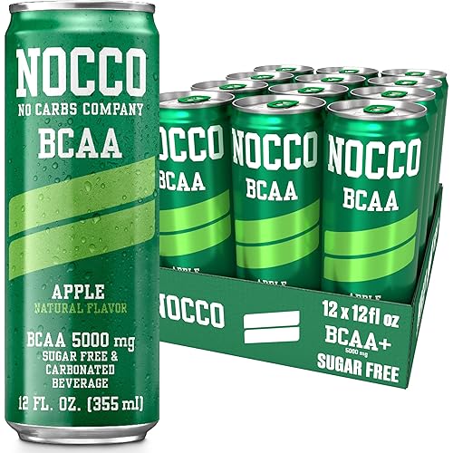 Nocco Bcaa - Bebida carbonatada, sin azúcar y baja en calorías, sin carbohidratos, vitamina y cafeína, saborizada