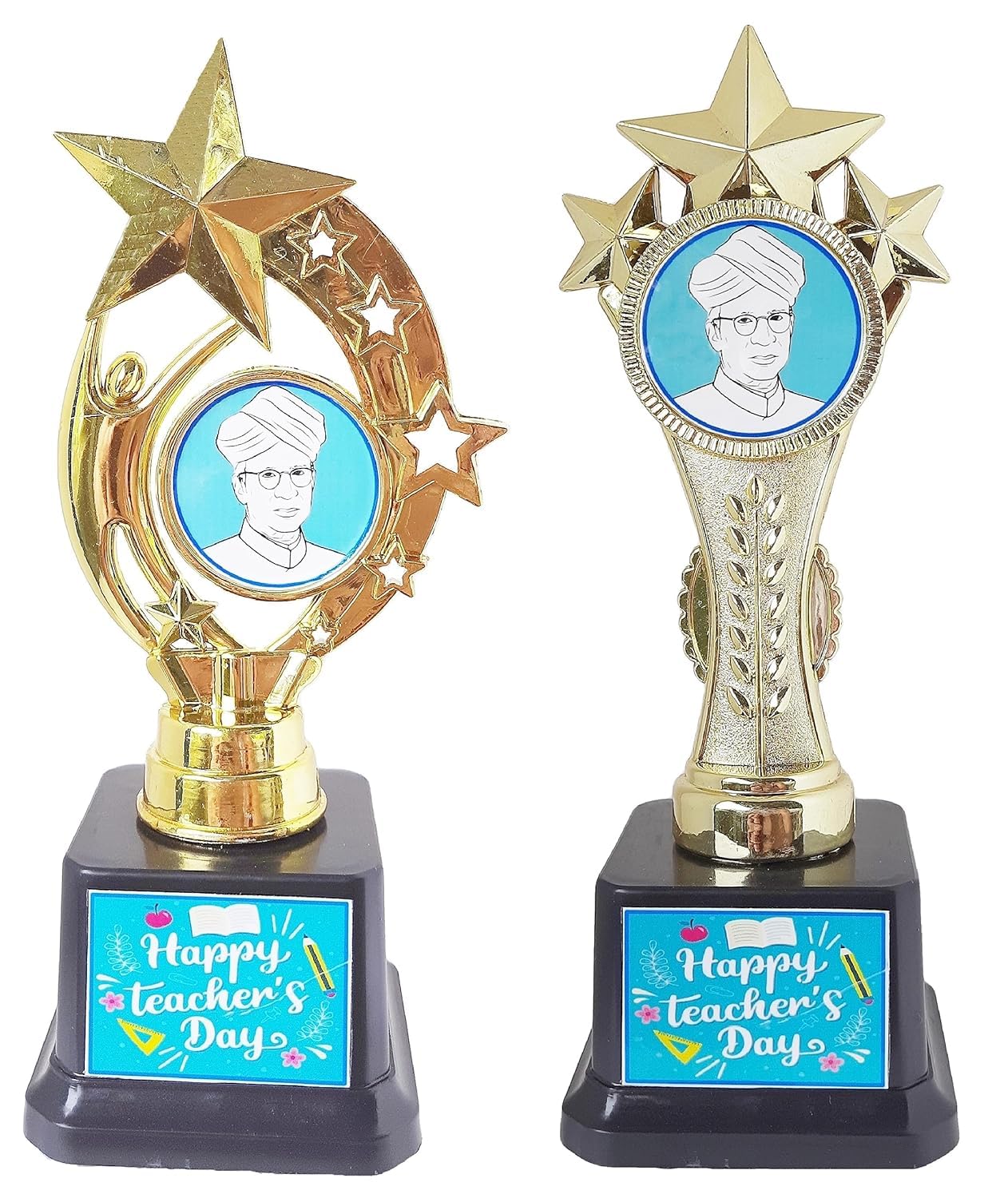 Victory Trophy for Teacher's Day || Best Teacher Award_ (Golden, 8", Pack of 2)-image-22