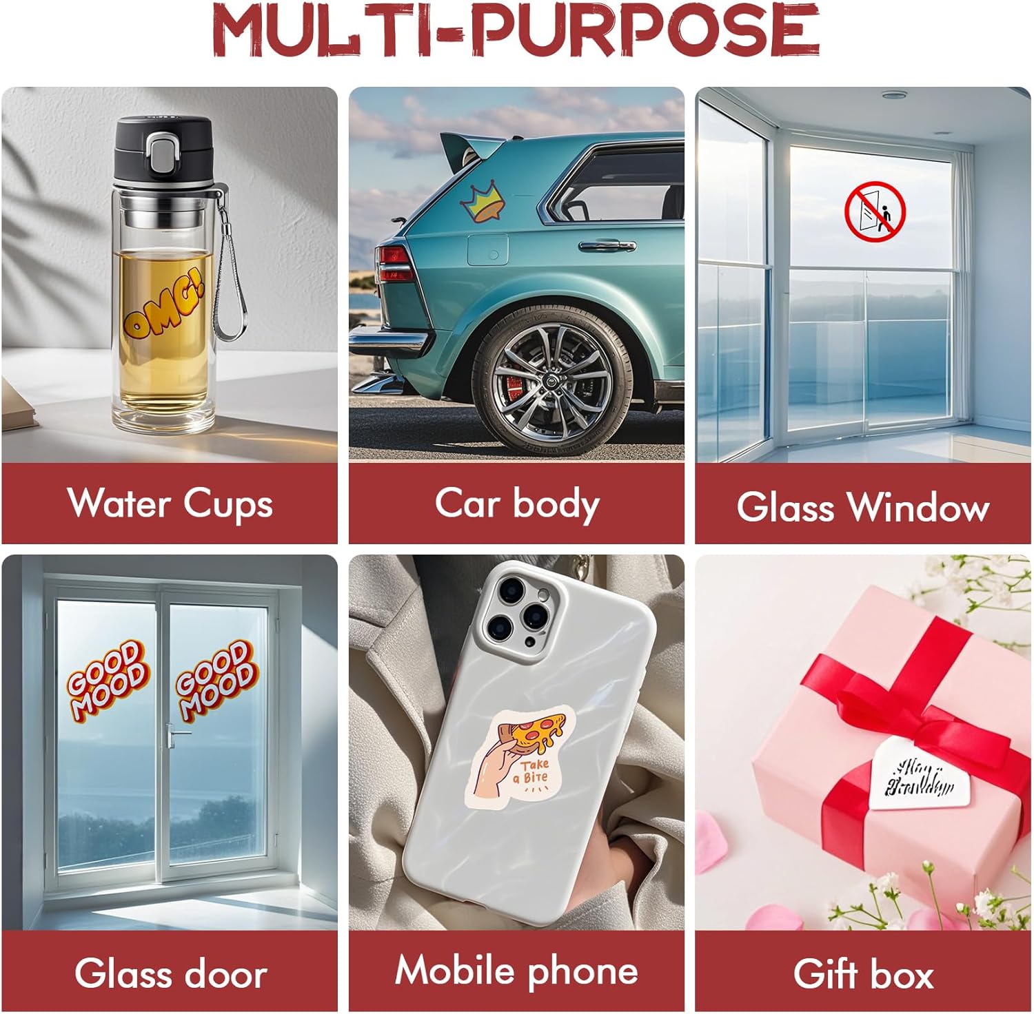 MAQIHAN Transfer Tape for Vinyl - 12 in x 16.4 FT Premium Vinyl Transfer Paper with Red Grid Application Low Tack Tape for Signs, Stickers, Decals, Letters - Image 4