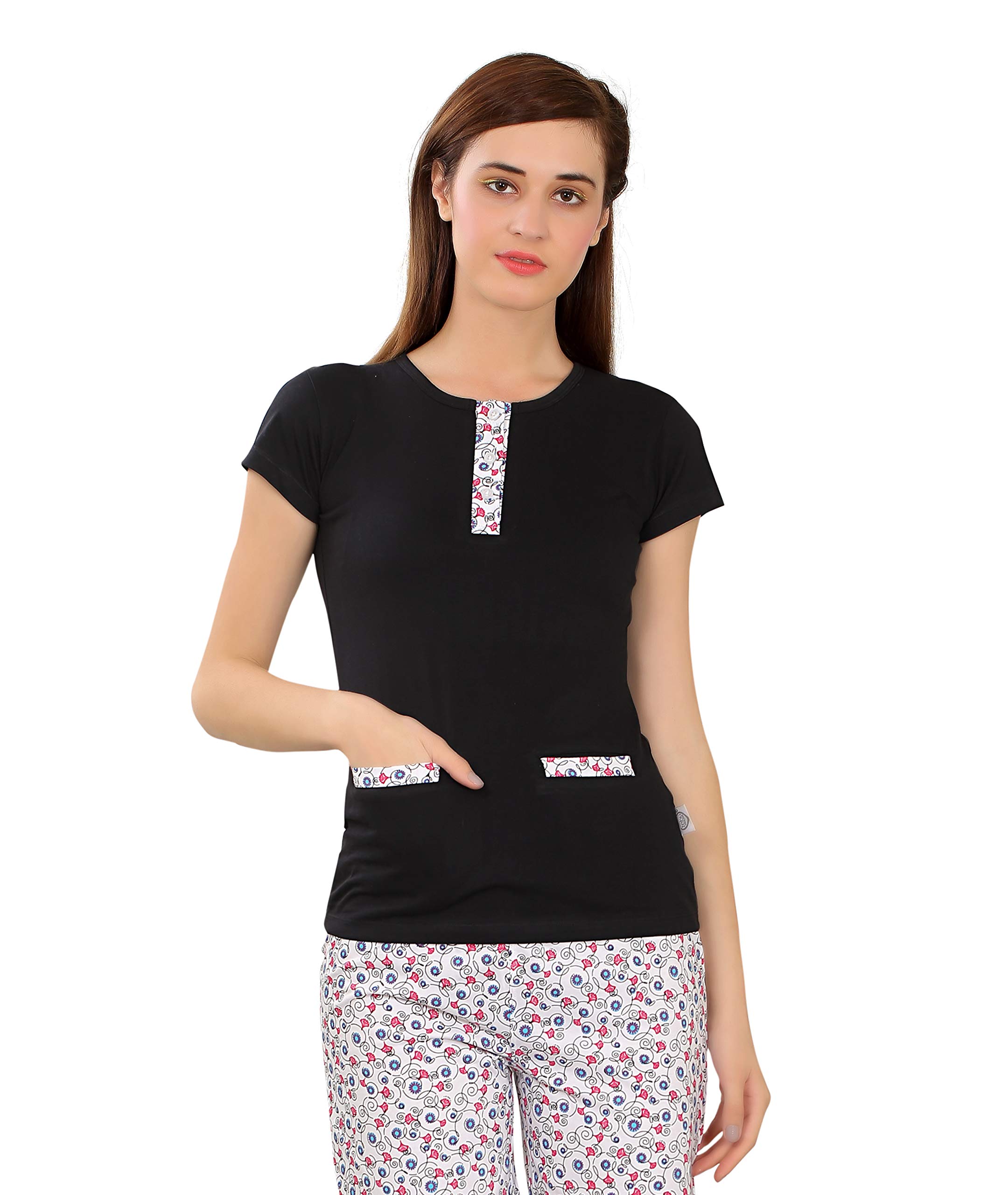 zebu Women's Plain top (Pack of 1) Black-picture-51