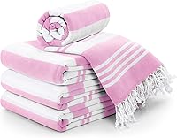 Vista 17 de Utopia Towels Paquete de 4 toallas turcas de playa, 40 x 72 pulgadas, 100% algodón, de gran tamaño, sin arena, ligeras, de secado rápido, prelavadas