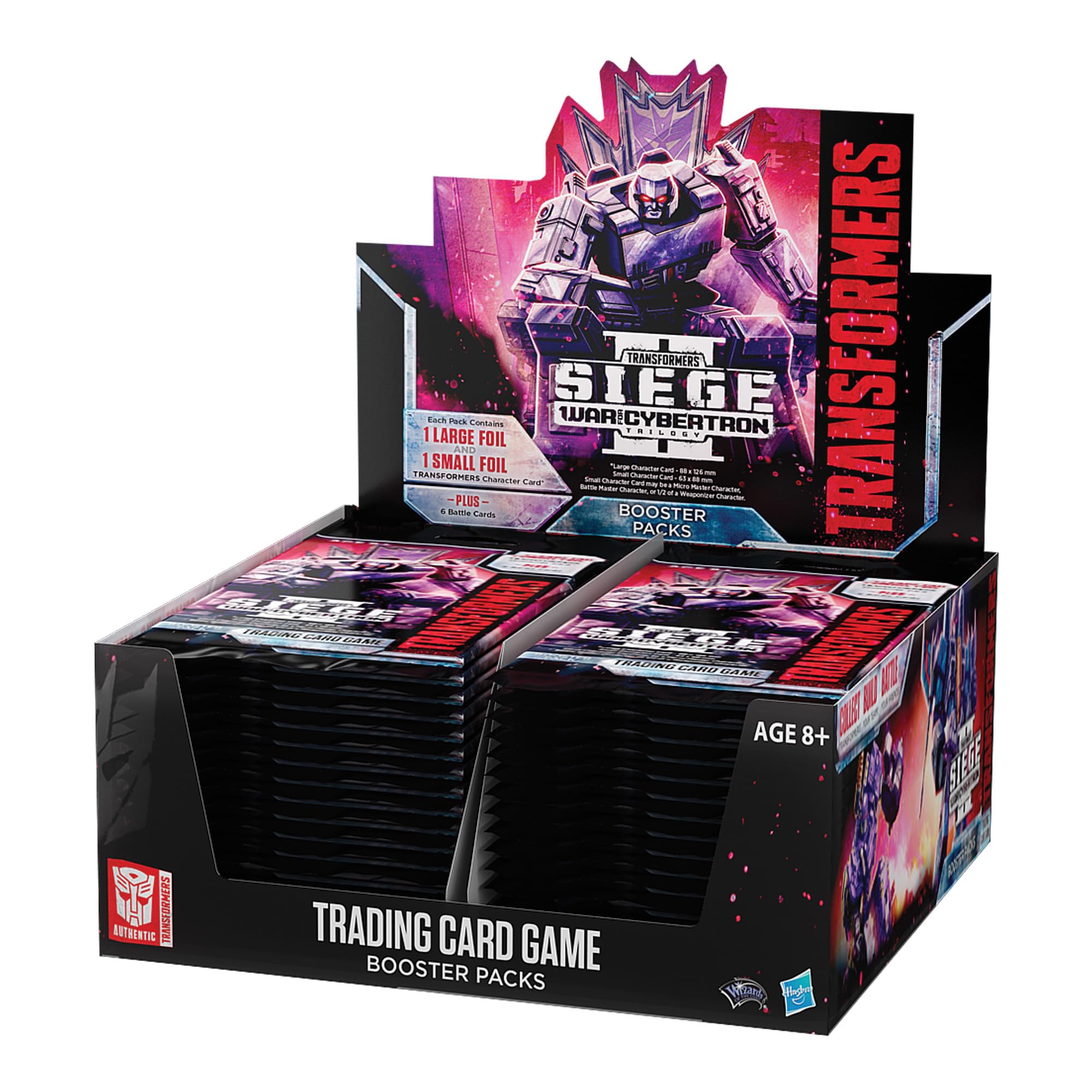 Transformers TCG: War for Cybertron: Siege II | 30 Booster Pack (240 Cards) | Trypticon Pack (4 Cards)