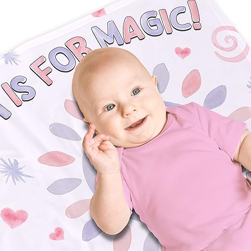 Miniatura 3 de LOGOVISION Sesame Street Abby - Manta para bebé, 36 x 58 pulgadas, Abby M es para magia, unisex para bebé niño y niña