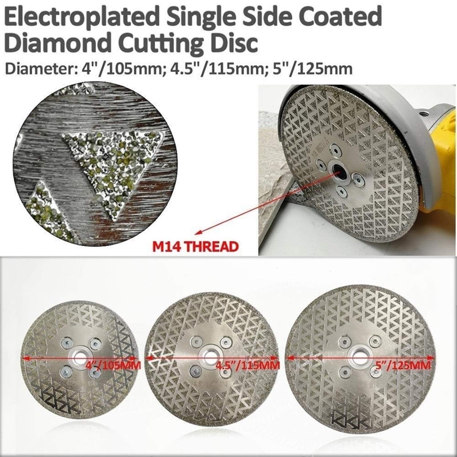 Tarcza Polerska, 2 Szt. 5 "/125 Mm Galwaniczne Tarcze Diamentowe Do Cięcia I Szlifowania Do Granitu I Marmuru Tarcza Szlifierska Diamentowe Ostrze/Sier/125Mm