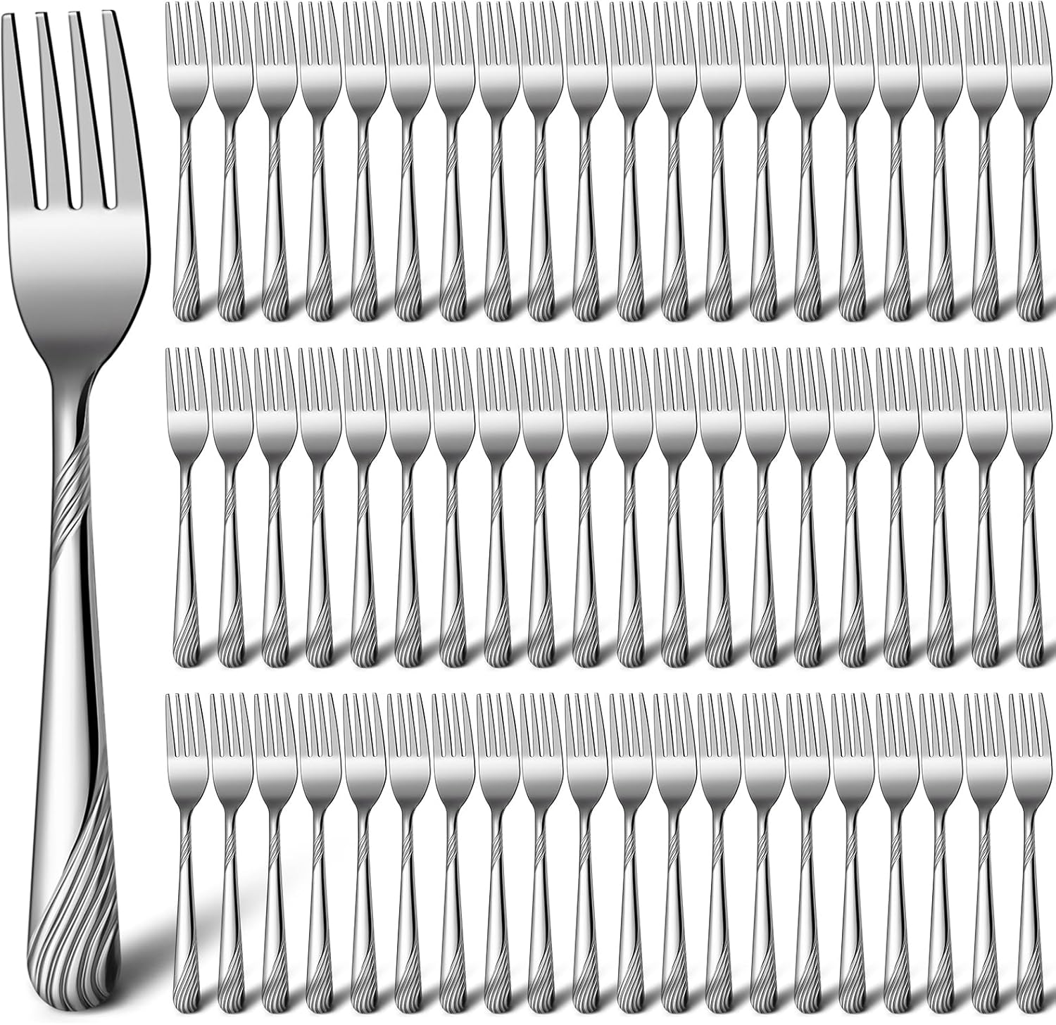Minatee 240 Pcs Metal Dinner Forks Bulk Set 6.9 Inches Stainless Steel Forks Silverware Mirror Polished Reusable Cutlery for Home Kitchen Restaurant Catering and Commercial Use