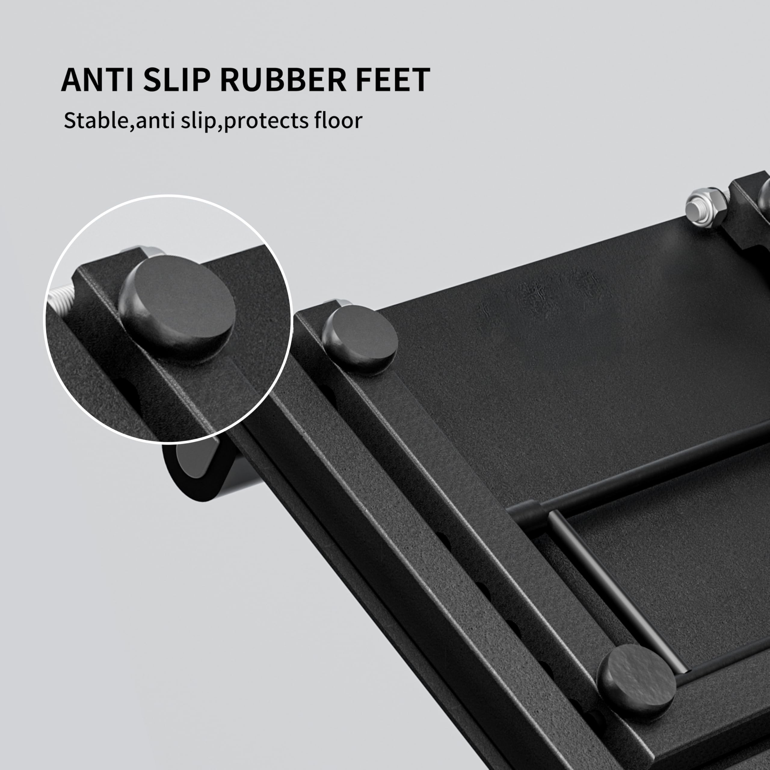 PROIRON Planche Incline en Acier, Réglable Slant Board avec 5 Angles, Capacité de Charge 600 lb, Surface Antidérapante, Étirement des Mollets et Squats Inclinés sur Planche 2 en 1