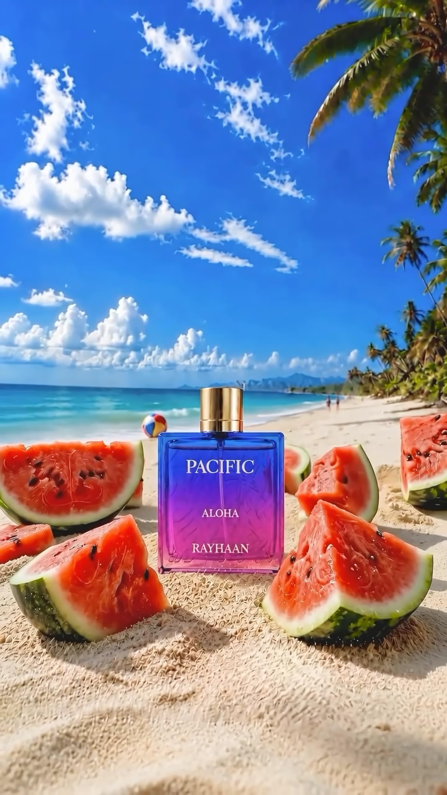 Rayhaan Pacific Aloha EDP 100 ml Unisex – Profumo arabo tropicale, fruttato e fresco di lunga durata