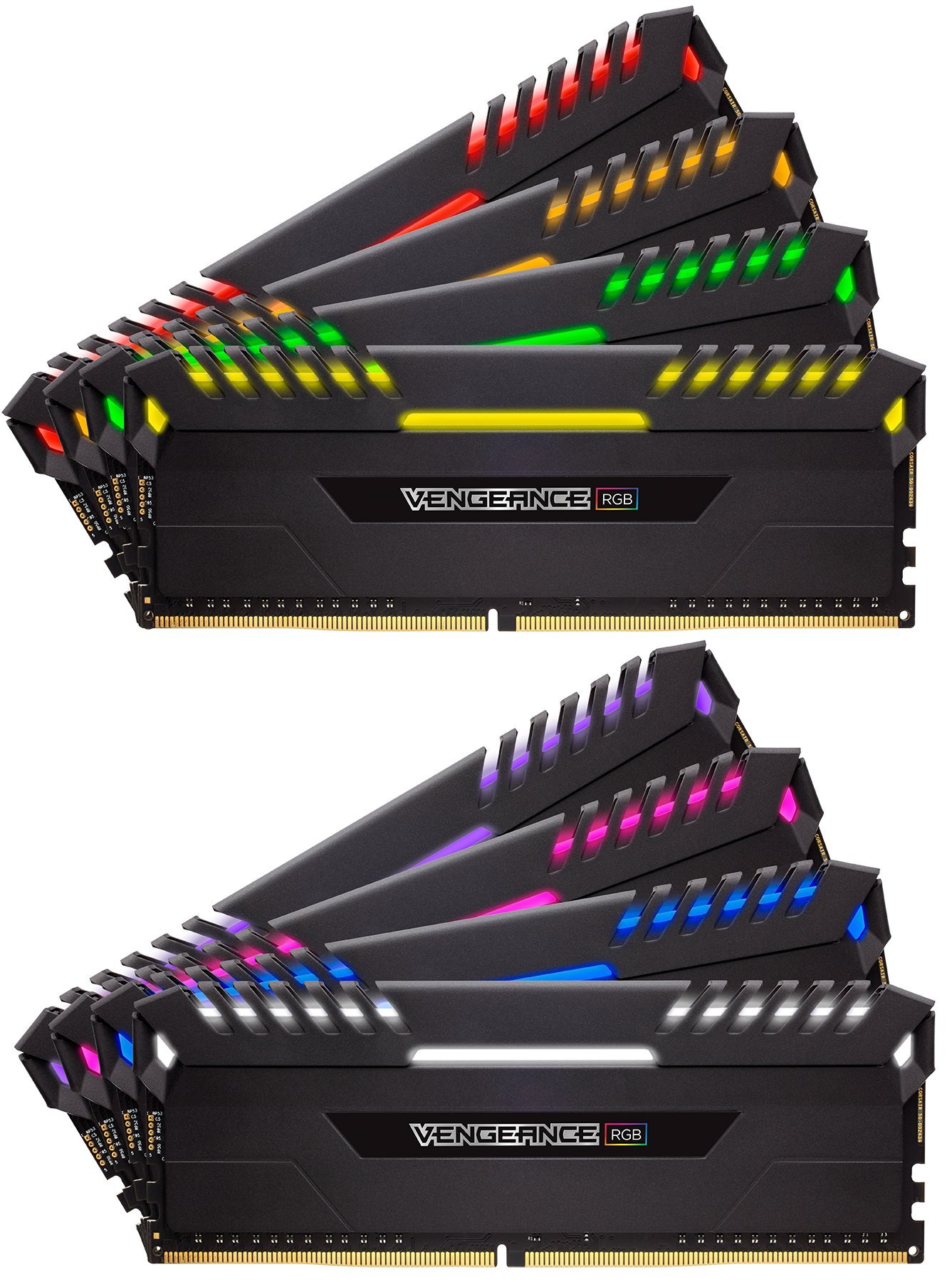 Corsair Vengeance RGB 32 GB (2 x 16 GB) DDR4 3600 MHz C18 XMP 2.0 Enthusiast RGB LED Illuminated Memory Kit - Black — view 14