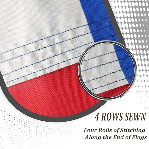 Miniatura 5 de Bandera de Cuba, de 3 x 5 pulgadas, de doble cara, para exteriores, resistentes, de 3 capas, material de poliéster con 2 ojales de metal, 4 filas de