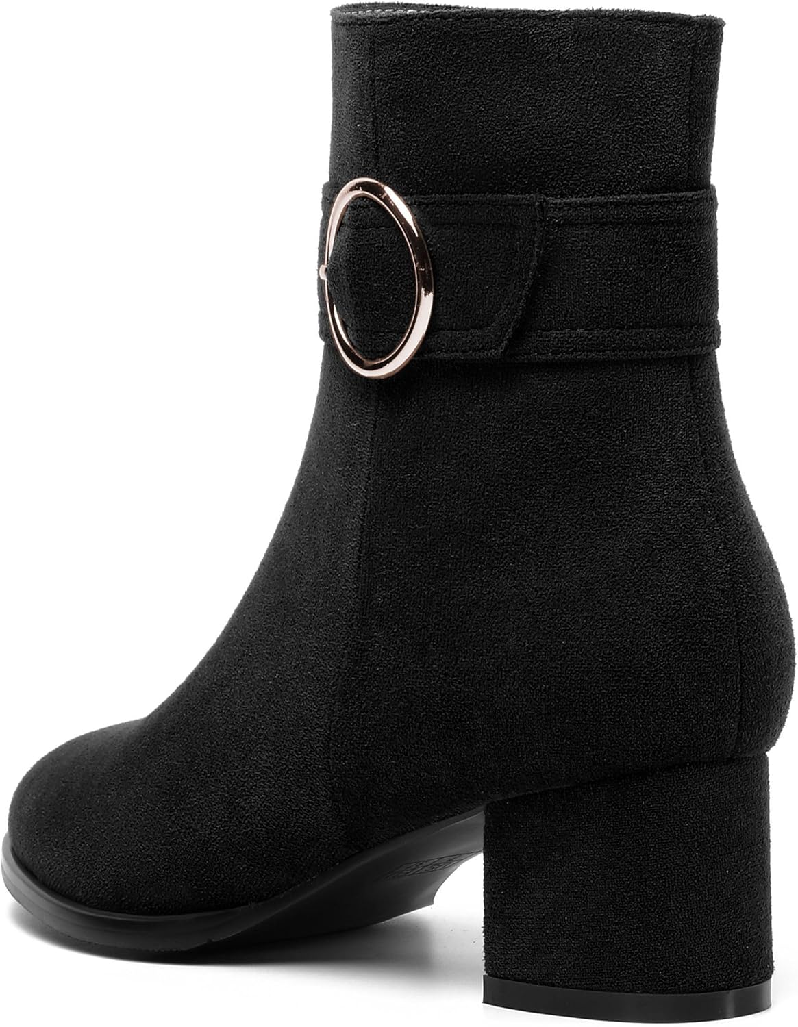 MOVINSTEPS Ankle Boots for Women Low Chunky Heel Wide Width Suede Short Booties Comfortable Casual Business Fashion Dressy Fall Winter Boots 2 Inch - Image 7