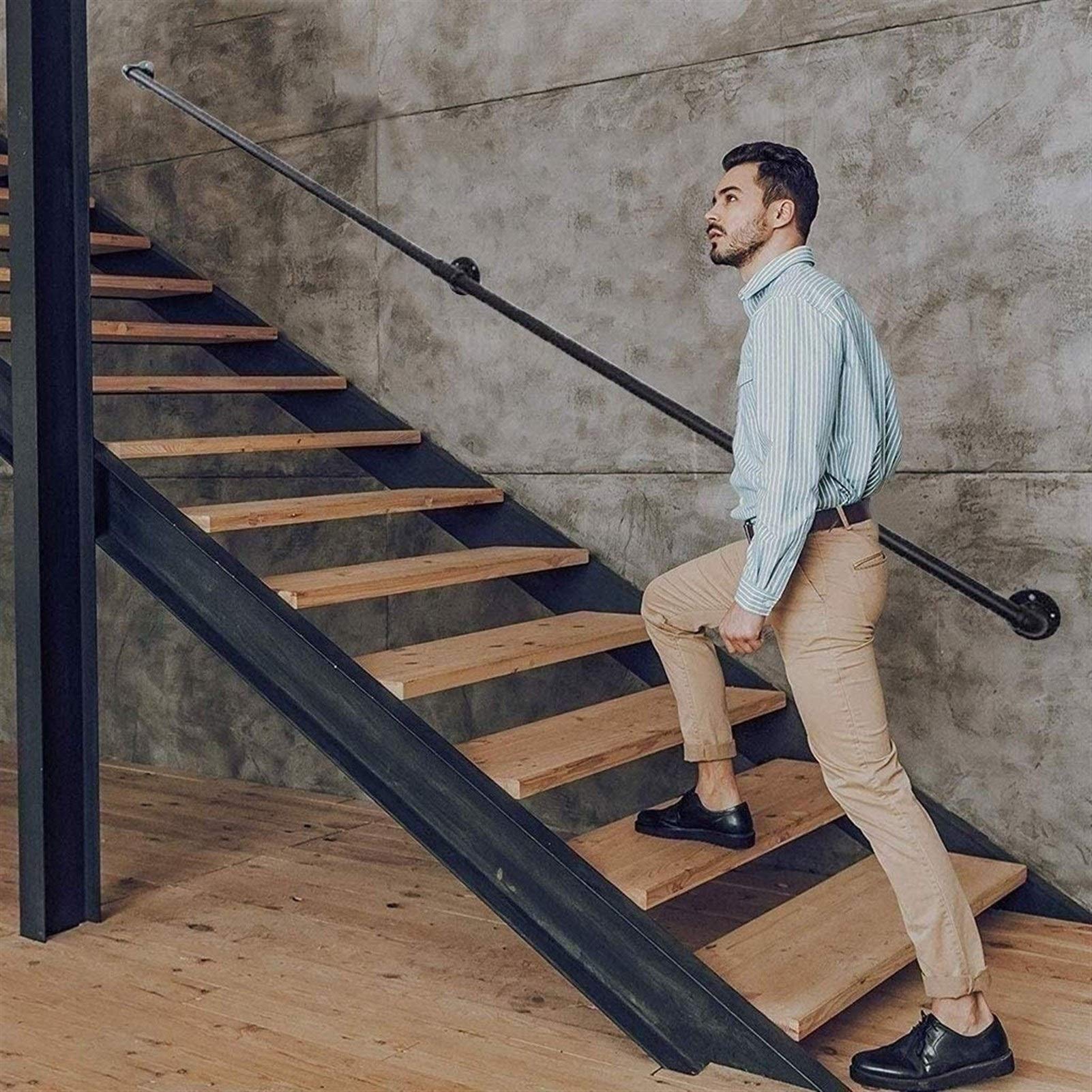 Pasamanos De Acero Inoxidable - 120cm (diámetro 42mm, Para Escaleras Interior/exterior)