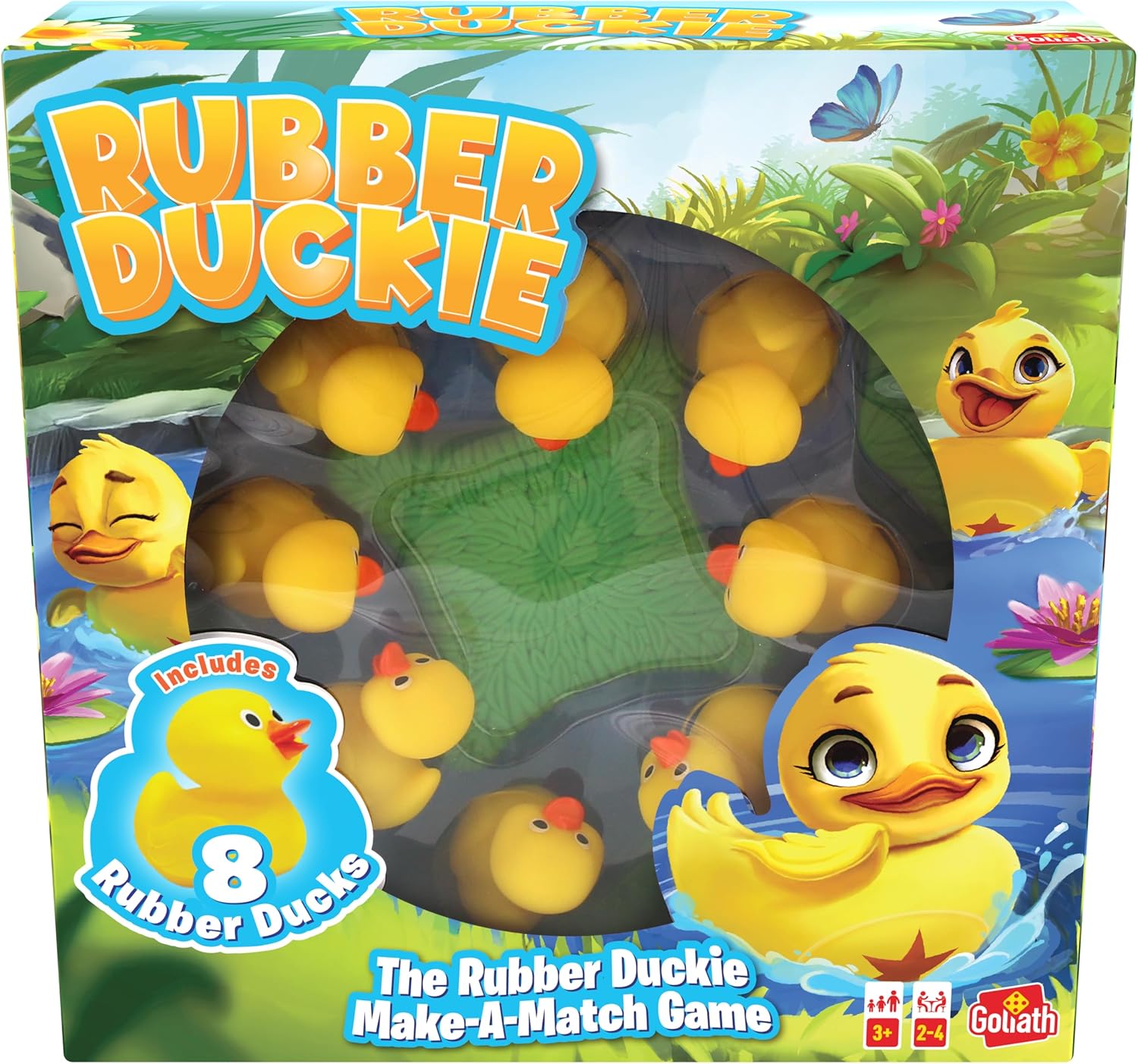 Goliath – RUBBER DUCKIE, Children's Game from 3 Years, Party Game for 2 to 4 Children, Game with 8 Ducklings, Suitable as Gift for Boys and Girls