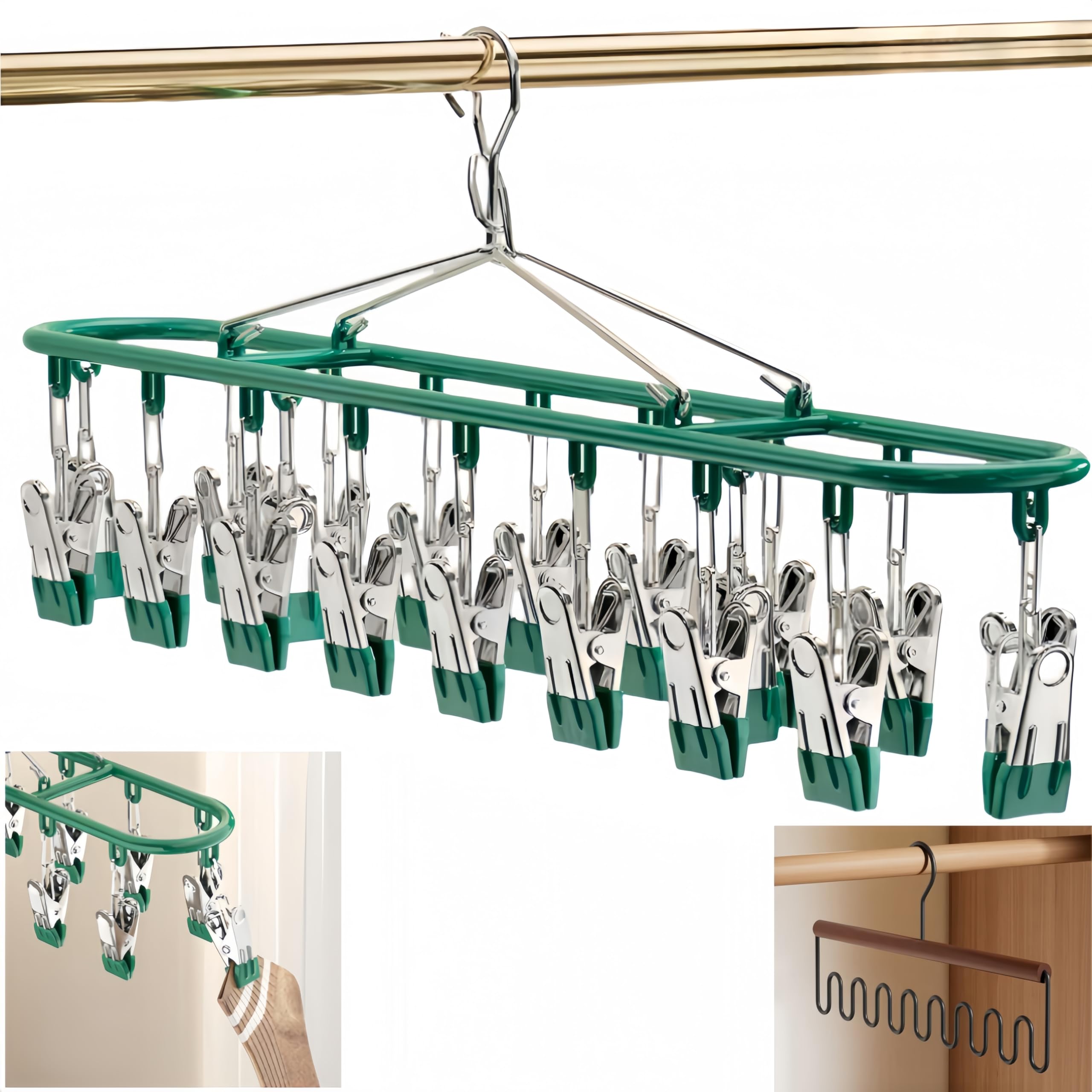 Wuyue Hua Outdoor Trocknungsstockenhalter mit mehreren Klemmen