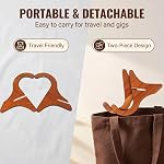 Wooden Ukulele Stand Floor Universal X frame Portable Sturdy Stand for Ukelele, Mandolin, Violin and Banjo - Brown