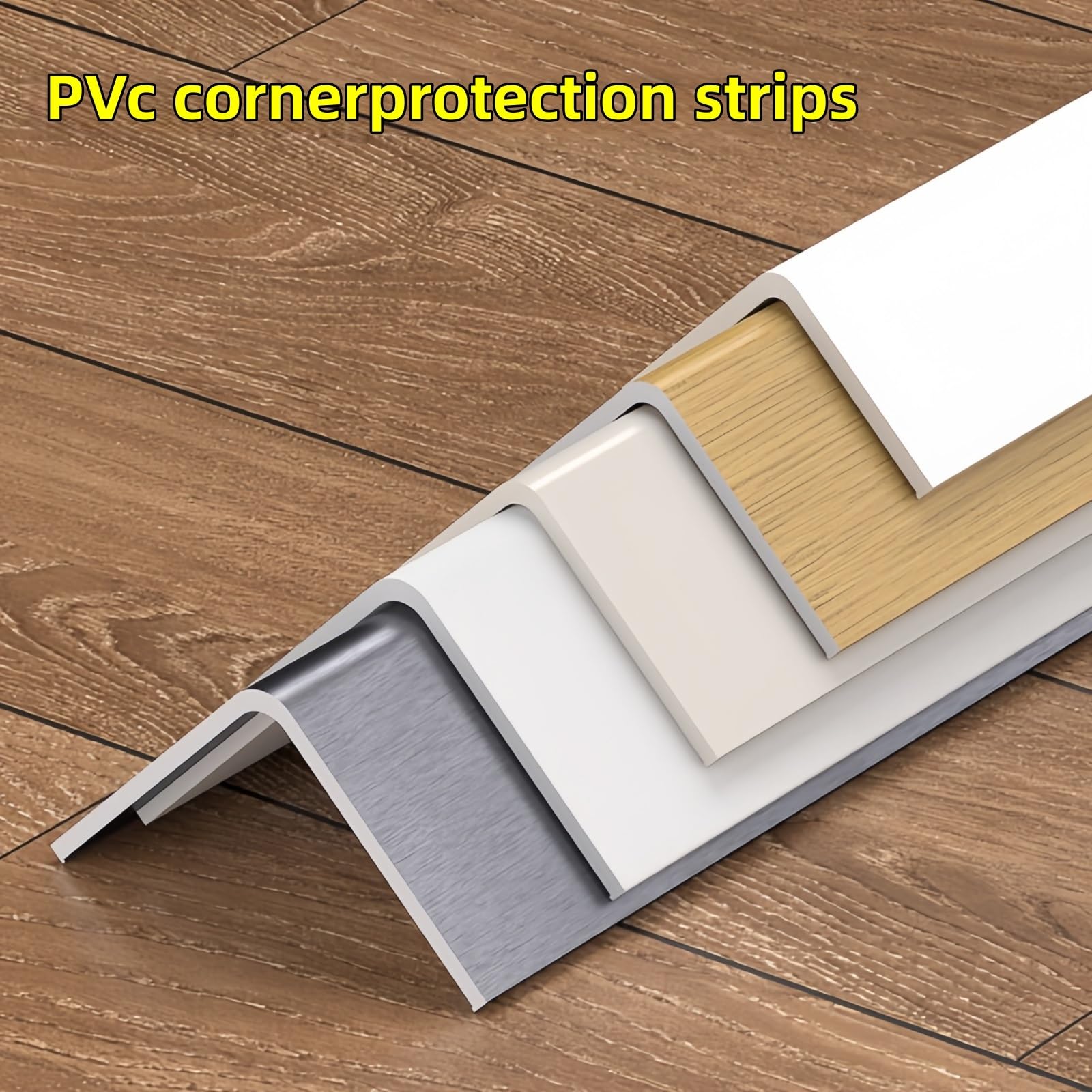 Kantenschutzprofil, PVC-Fliesenverkleidung, 100 cm, 3 Stück, Kantenschutz für Badezimmer und Küche, schützt Wände und Böden vor Beschädigungen, selbstklebend, einfach zu installieren (Stil