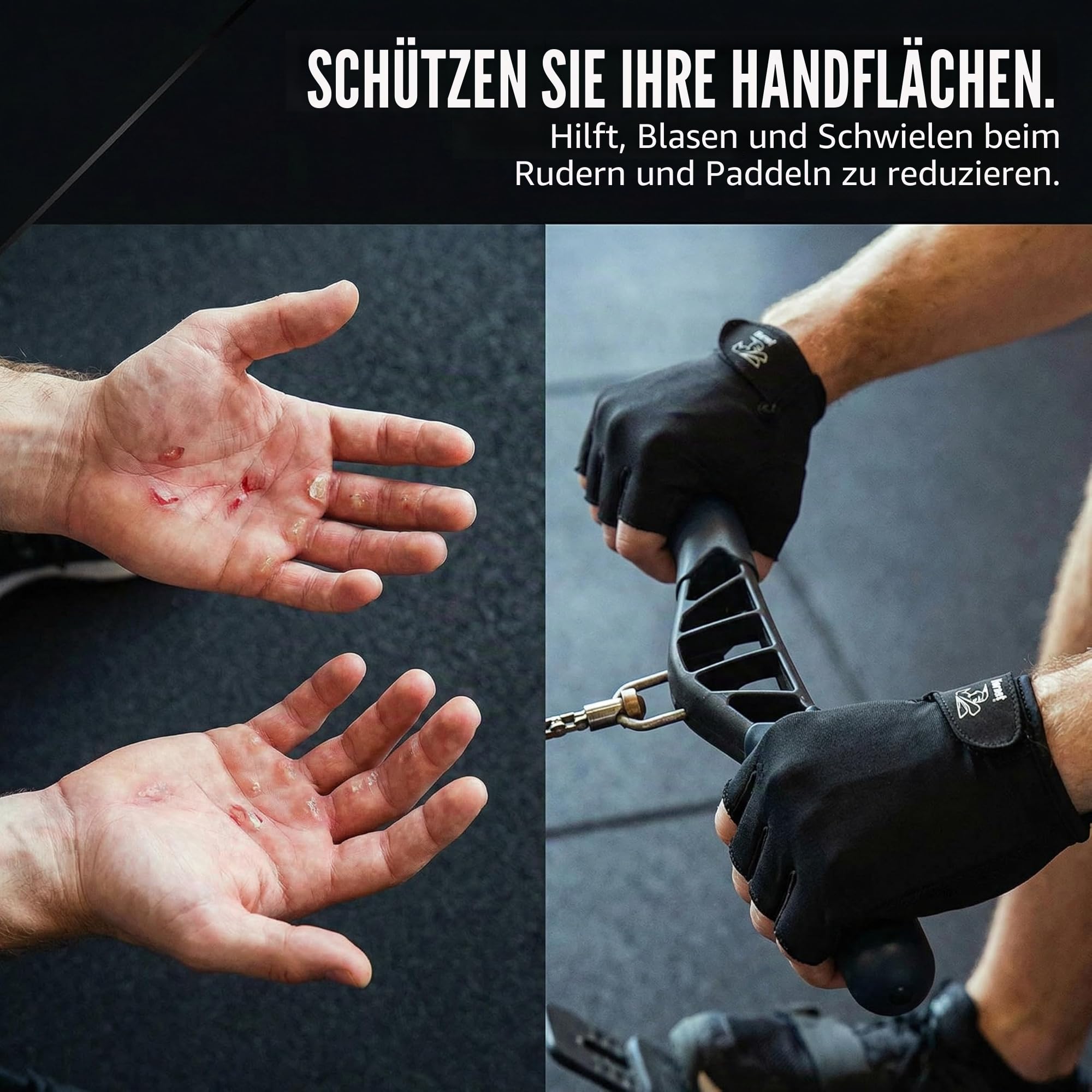 Ruder Handschuhe von Hornet Wassersport – Ideal für Rudern, Skullen, Kajak, SUP, Outrigger Kanu, Drachenboot und weitere Wassersportarten