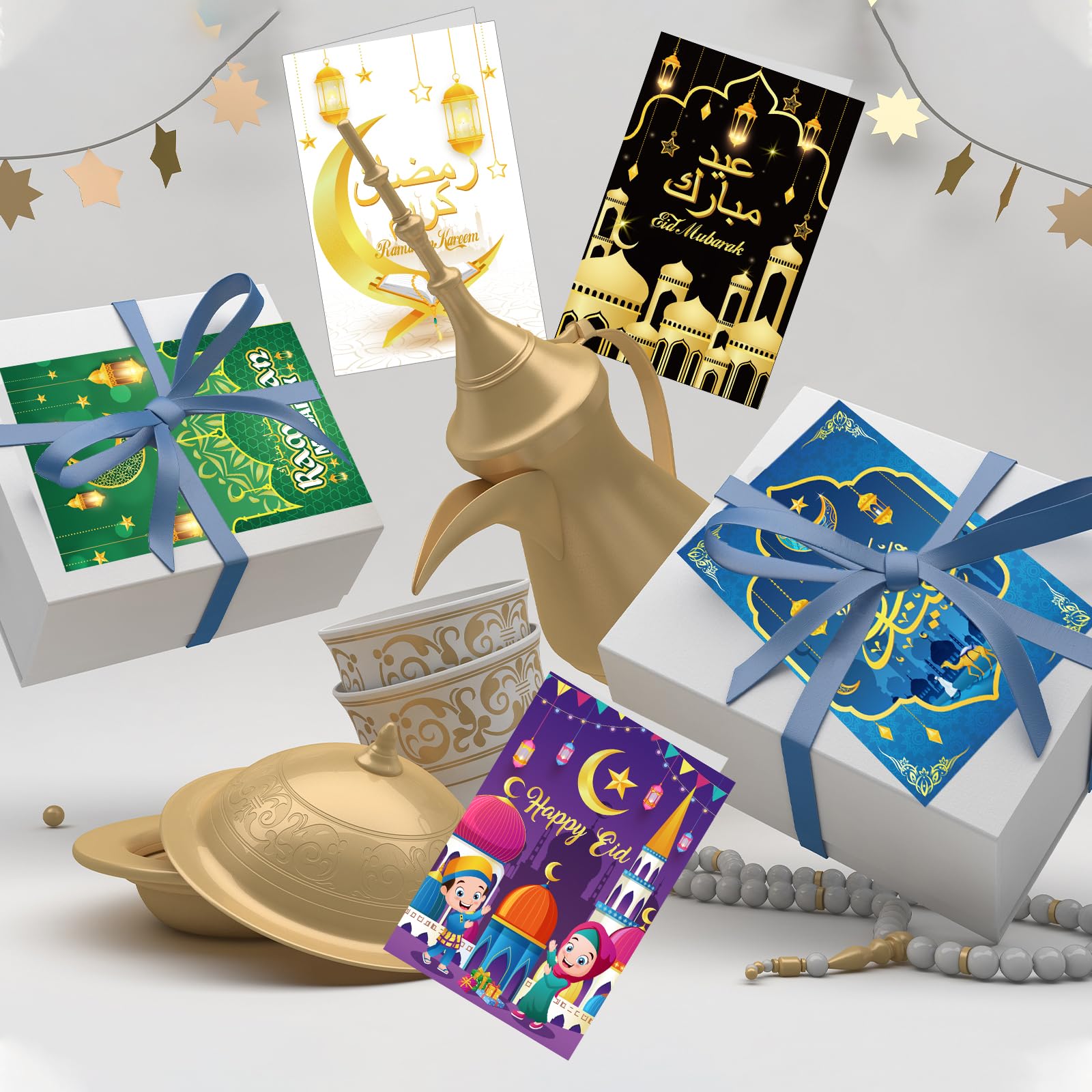 DPKOW 20 Eid Cards Ramadan Mubarak Greeting Card Multipack - Image 3