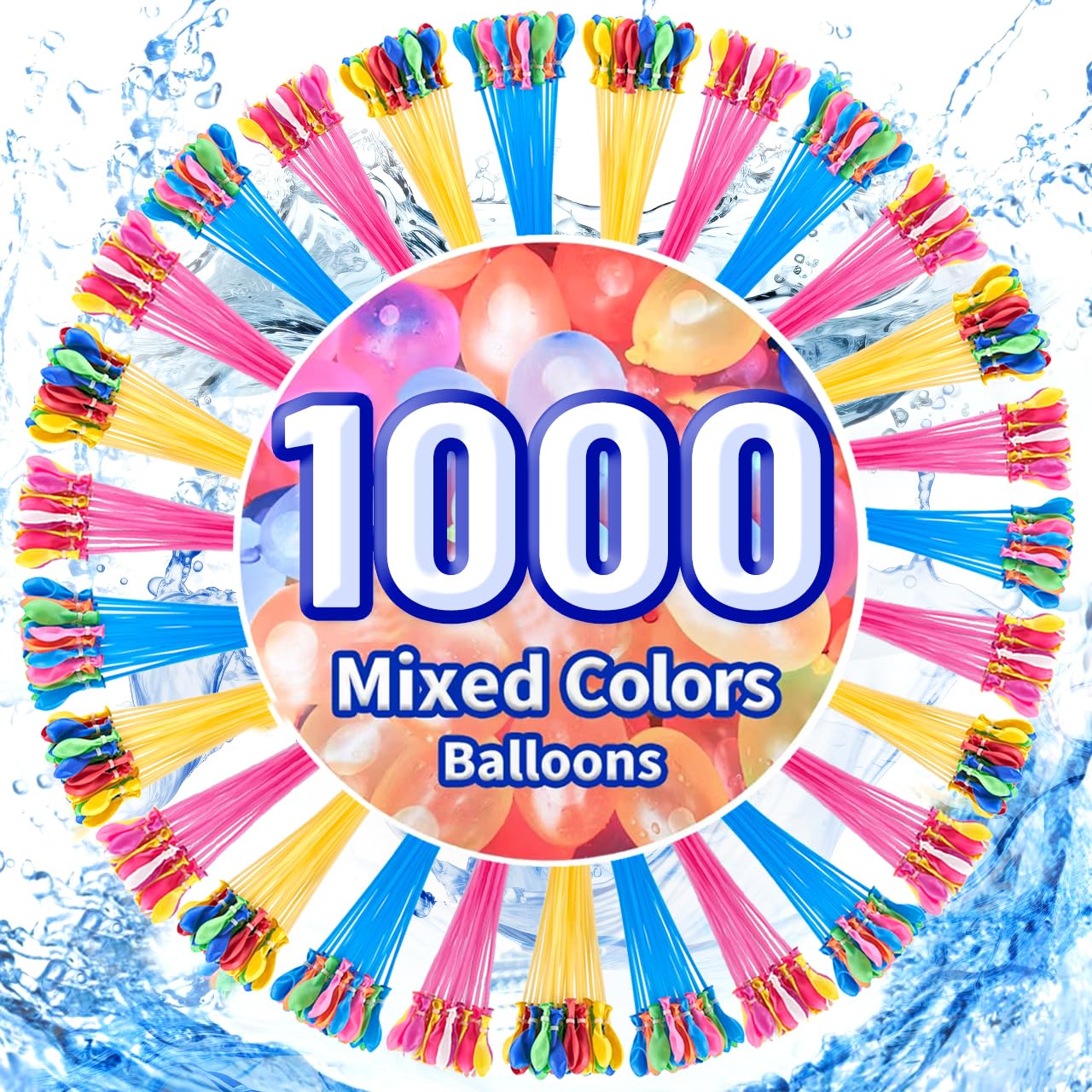 Water Balloons 1000 Pack Water Balloons Quick Fill for Kids Girls Boys and Adult, Swimming Pool Outdoor Used for Water Fight Game, Summer Fun Party Toys