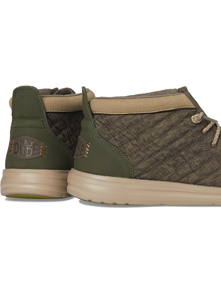 Olive Hey Dude Wally Mid Gripr Washed Quilt