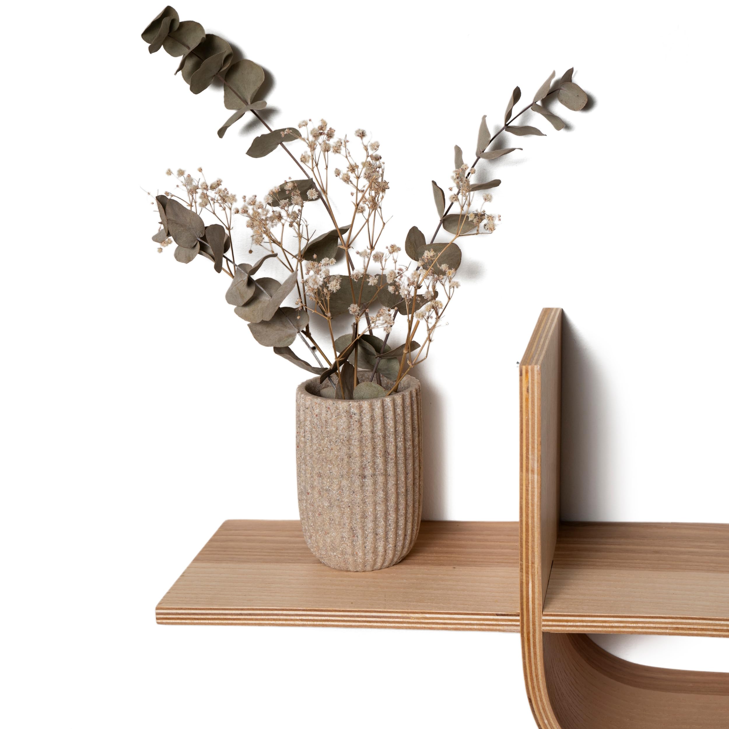 Wandplank eiken plank recht - 95 cm - Walnoot kleur - 2 cm dik