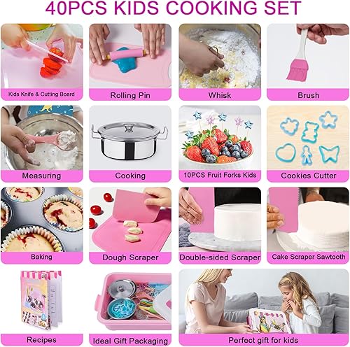 Miniatura 14 de Herramientas de cocina de 29 piezas, juegos de cocina para niños, juego de cuchillos reales para cocina real, juguetes Montessori para mayores de 3