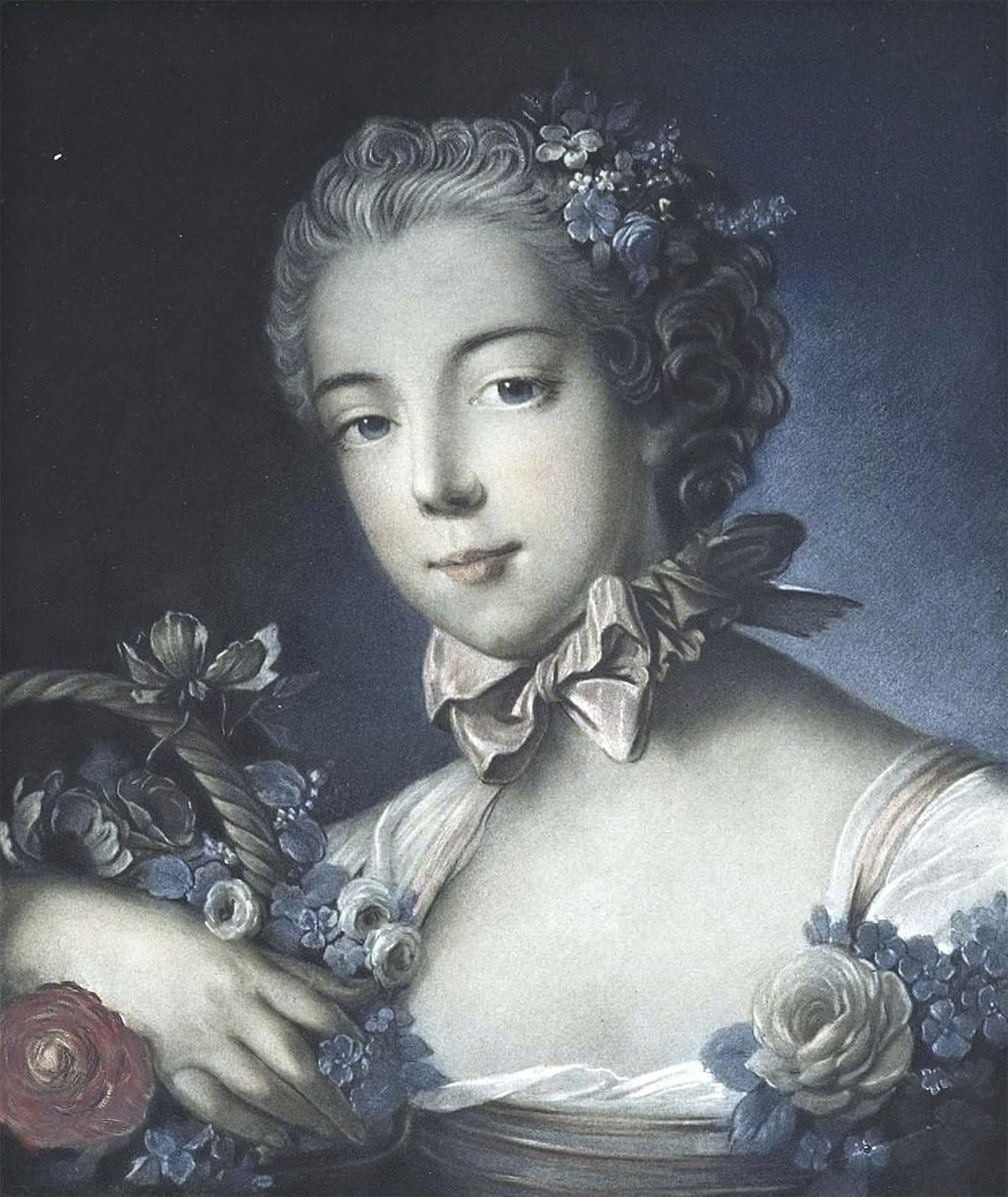 POSTERIIk Vintage Print Pop Art Landscape Artwork Portrait of young woman by François Boucher Art Prints for Office Home Decor 60x90cm