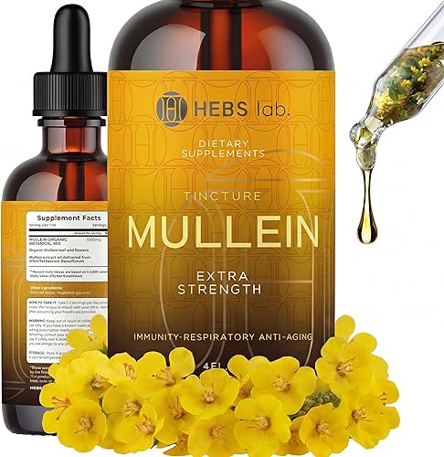 Extracto de hoja de gordolobo para la limpieza pulmonar y la salud – Gotas de gordolobo fabricadas en Estados Unidos – Suplemento de apoyo pulmonar