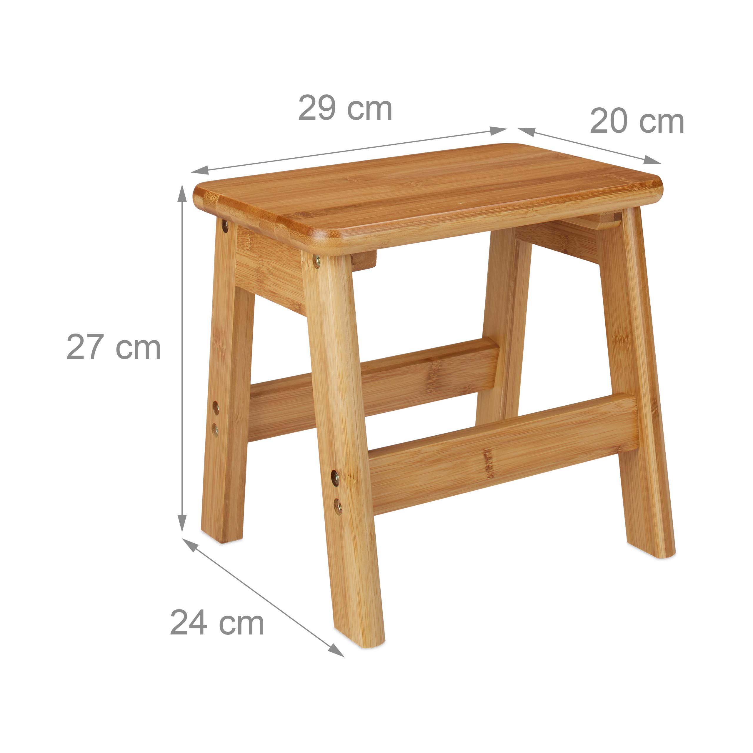 FSC Houten Voetenbank - Opstapkruk - Opstapje - Houten krukje - Kinder kruk - Voeten bank - Afm. 42 x 21.5 x 20.5 Cm