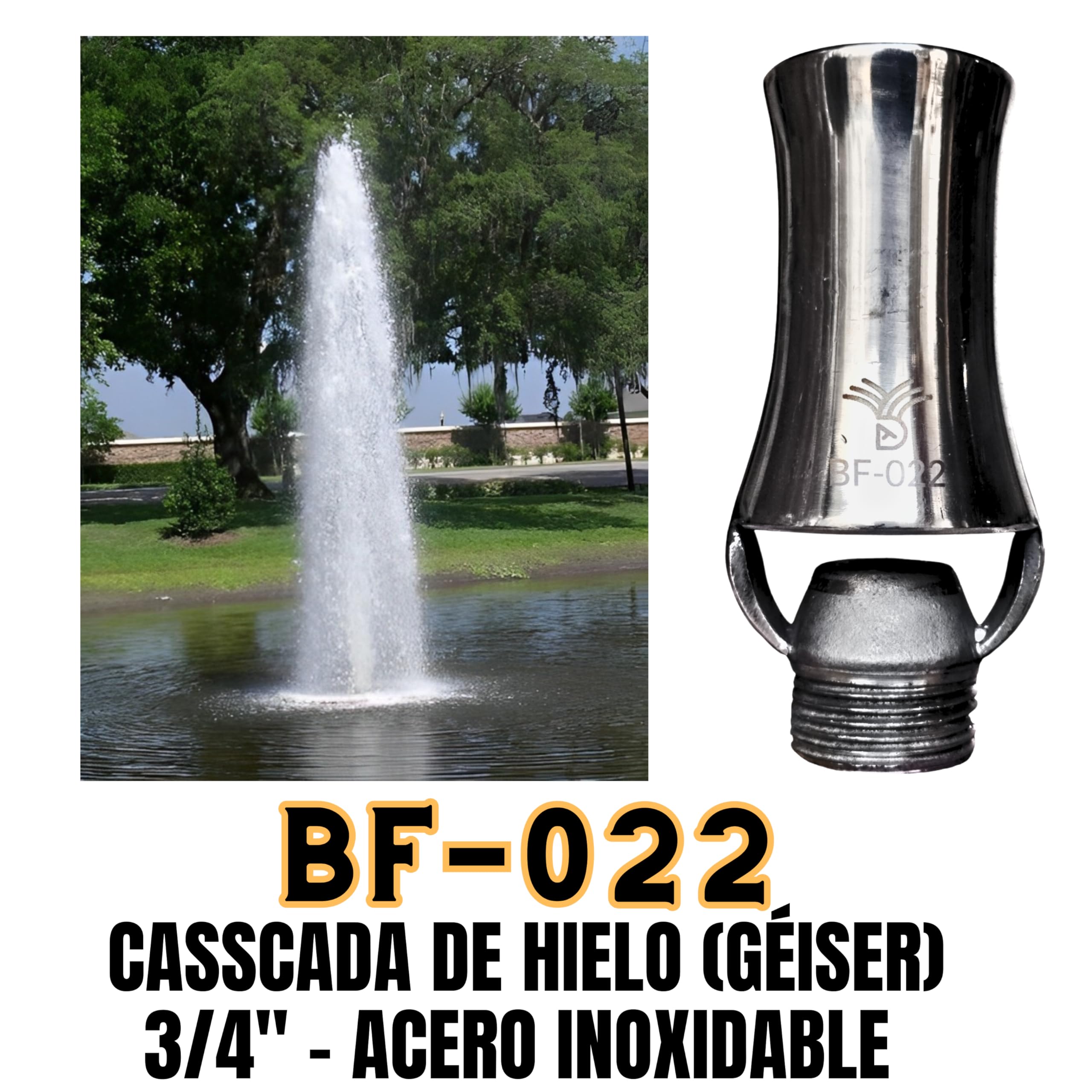 Ugelli per fontane da giardino sommerse - Cascata di ghiaccio 3/4" ACINOX - Ugelli, Beccucci e getti (BF-022)