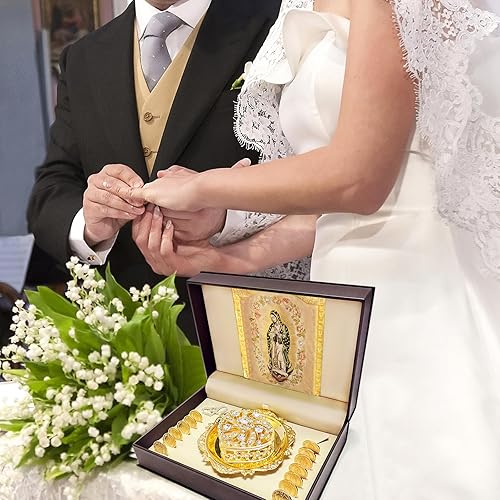 Miniatura 7 de Arras De Boda Católica,Virgen De Guadalupe Decoracion De Boda,Arras Para Boda Católica,Accesorios Para Boda,Arras para monedas de boda