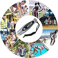 Vista 6 de Silbatos electrónicos, silbatos eléctricos más fuertes, 3 tonos, silbato de alto volumen, de mano para entrenadores, árbitros, silbato