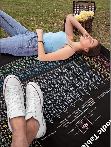 Miniatura 7 de Anuruddha Manta de tabla periódica de elementos perfecta para cama y sofá, adecuada para sofá o cama, franela de microfibra esponjosa, cálida y