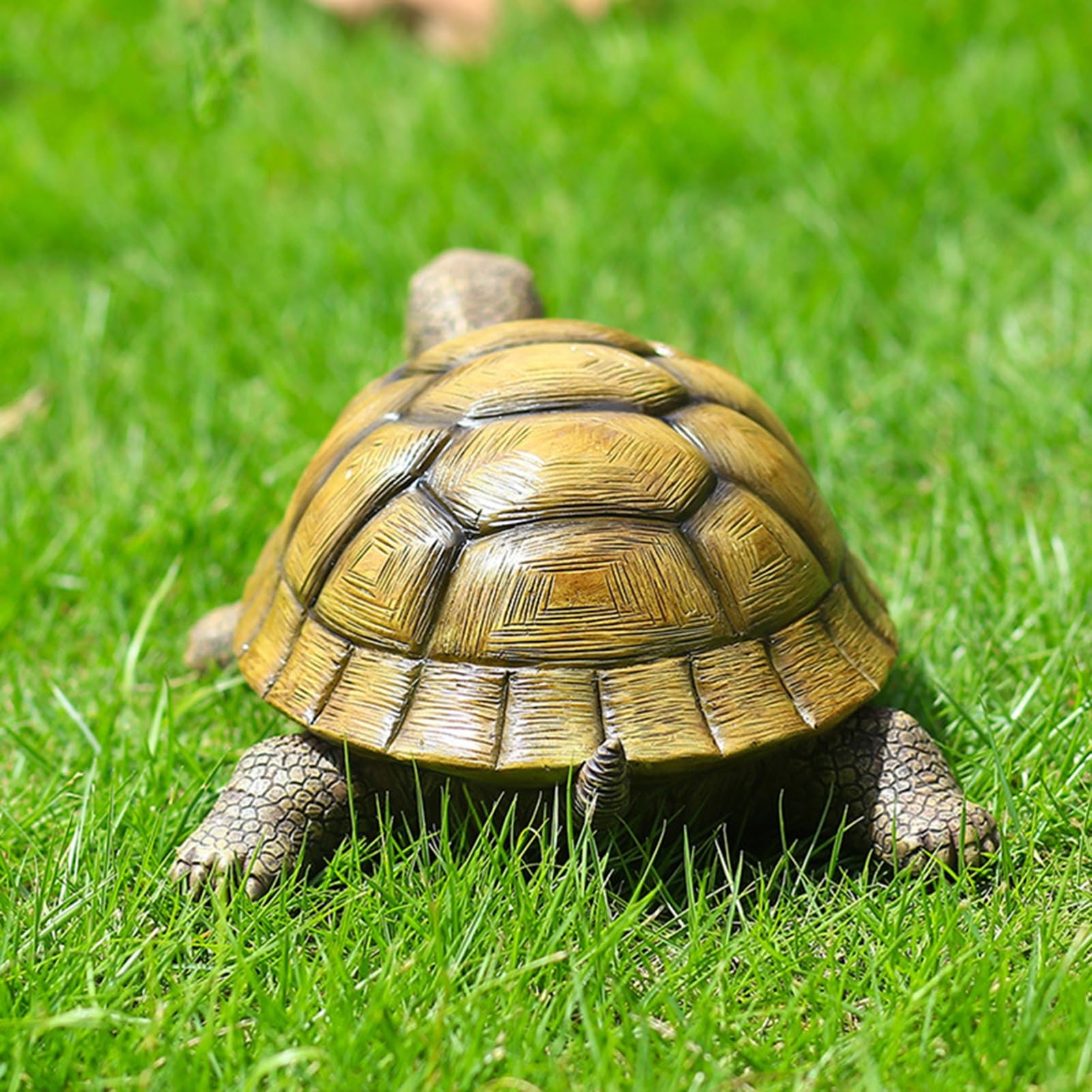 Ozdoba z żywicy ogrodowej, figurka pełzającego żółwia, symulacja zwierzęcia do dekoracji ogrodu i domu(