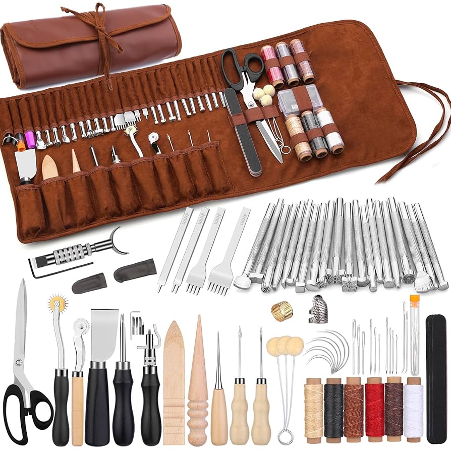 レザークラフトツールセット Amazon.co.jp: Dennty レザークラフトツール 革加工ツールキット