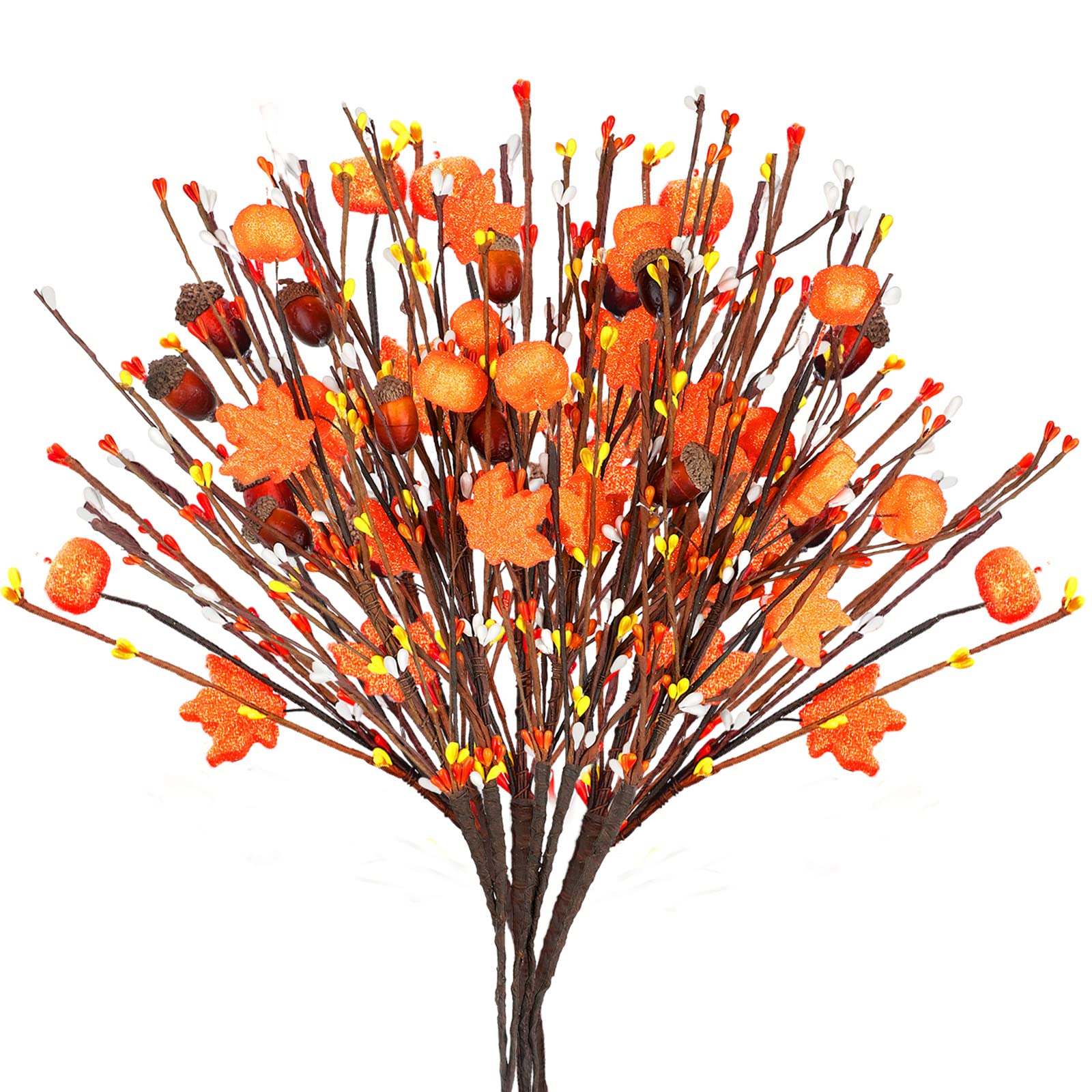 TSLBW Künstliche Ahornblätter & Herbstzweige - Deko Für Thanksgiving & Herbstfest