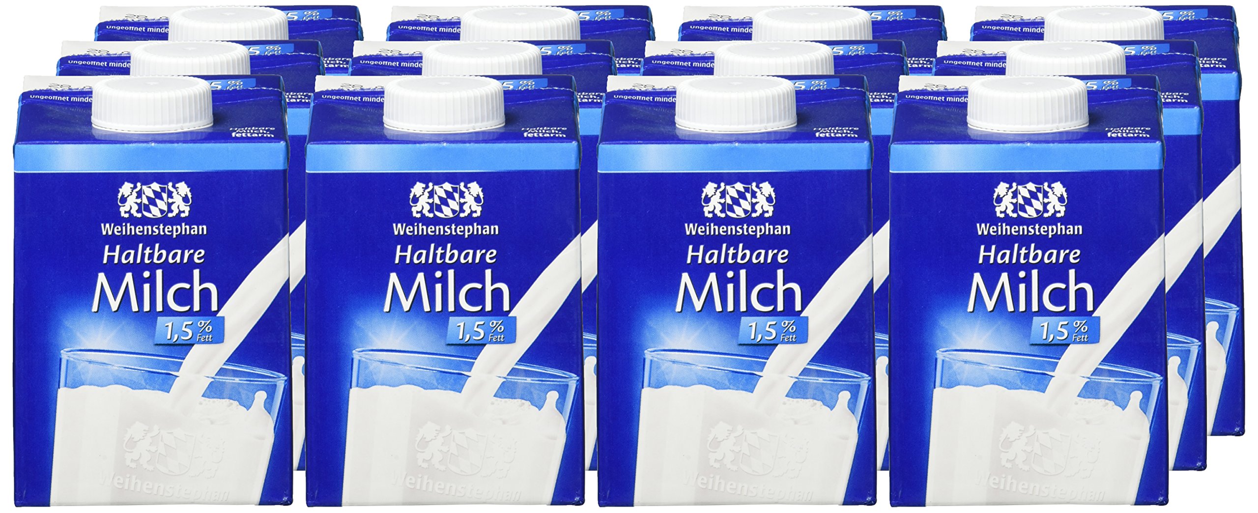 Weihenstephan Haltbare Milch 1.5 Prozent, 12er Pack (12 x 500 ml)