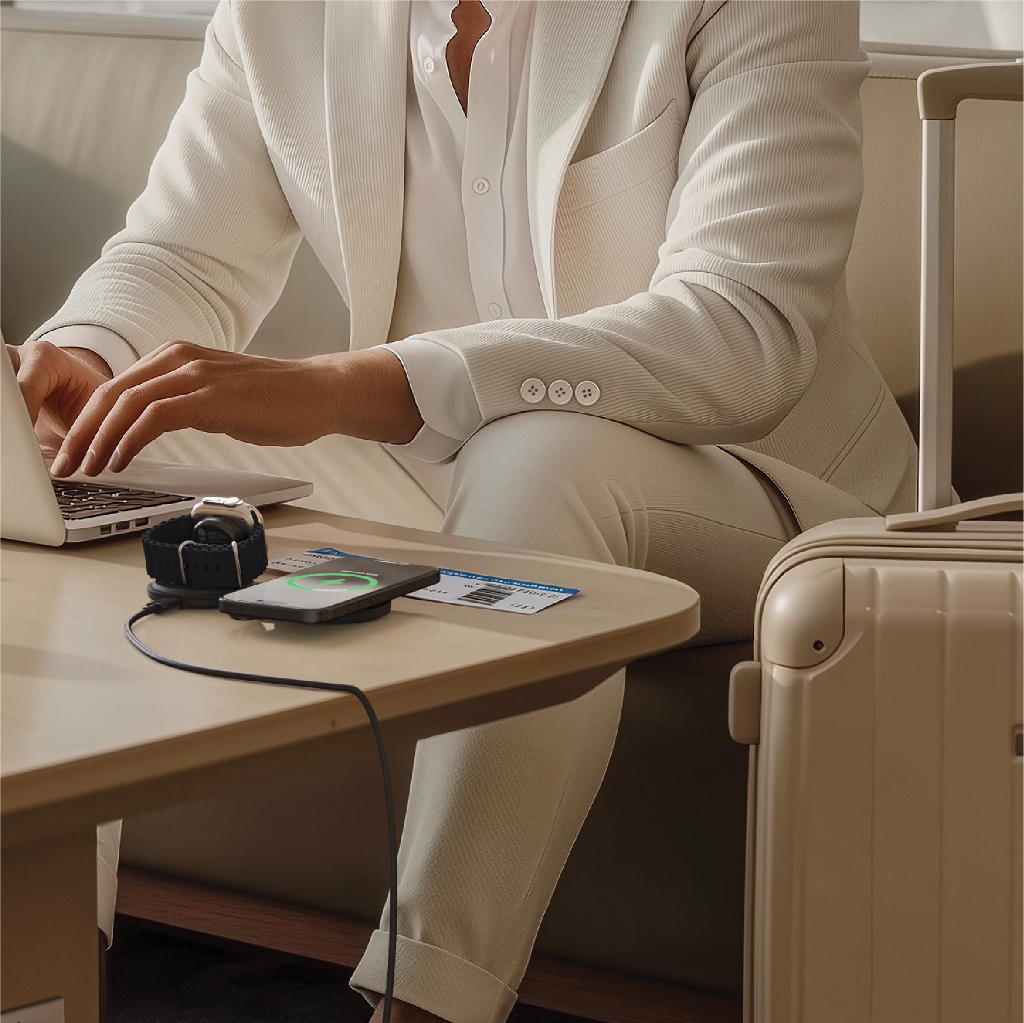 SATECHI OntheGo™ faltbares 2-in-1 Qi2 Ladegerät, 15 W, Schwarz | Kabelloses Reiseladegerät für iPhone 12–17 & Apple Watch, 15 W/5 W, 𝗼𝗵𝗻𝗲 𝗡𝗲𝘁𝘇𝘁𝗲𝗶𝗹 – 𝗺𝗶𝗻. 𝟯𝟬 𝗪