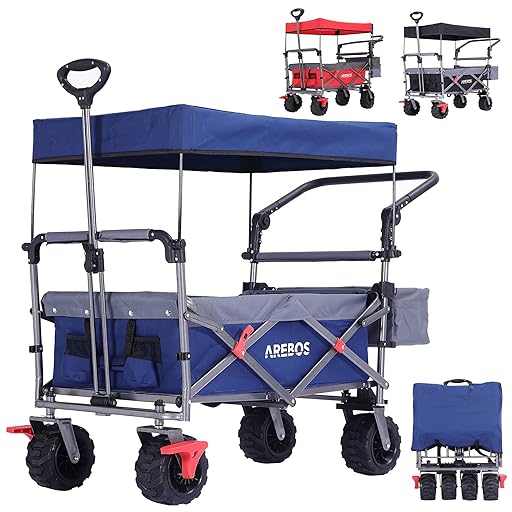 Arebos Carrito Plegable con tejado