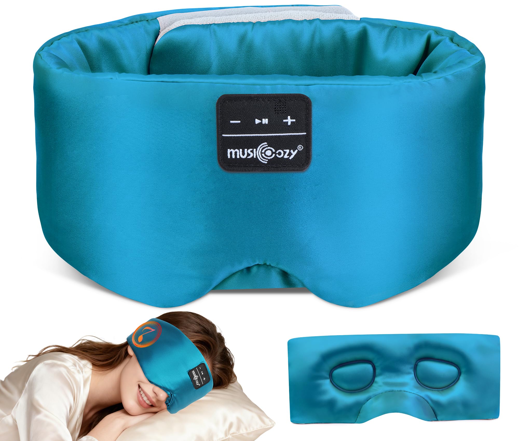 MUSICOZY 3D Silk Bluetooth Sleep Mask Headphones