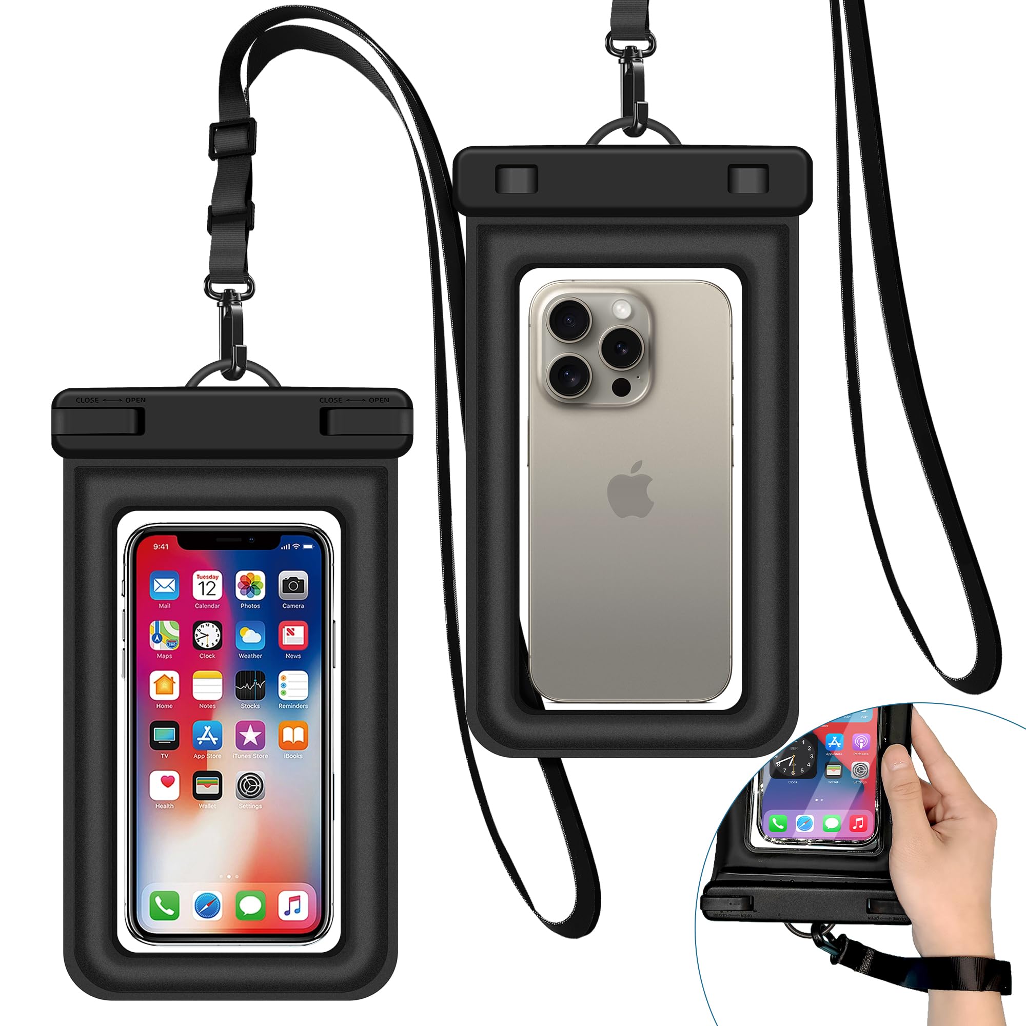 IPX8 Floating Waterproof Dry Bag 2-Pack, 7.2 Inch Waterproof Phone Pouch for iPhone Pro Max Galaxy S24/S23 Adjustable La — electronics deal