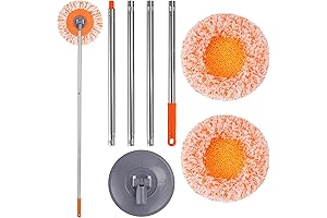 Rotable Adjustable Cleaning Mop, Premium 68'' Wall Cleaner & Baseboard Cleaner