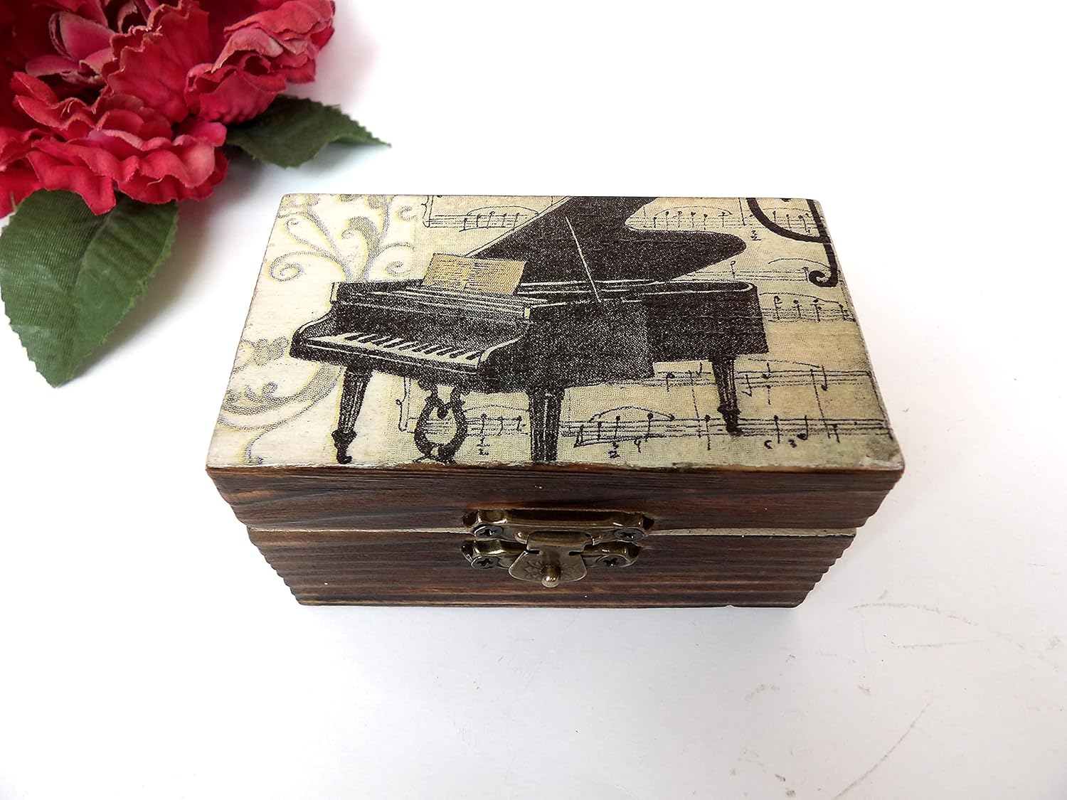 Cajita de Madera con Piano, Regalo para Pianista, Joyero, Cajita Almacenamiento, para Profe de Musica, Gran Piano Cajita de Madera con Piano, Regalo para Pianista, Joyero, Cajita Almacenamiento, para Profe de Musica, Gran Piano